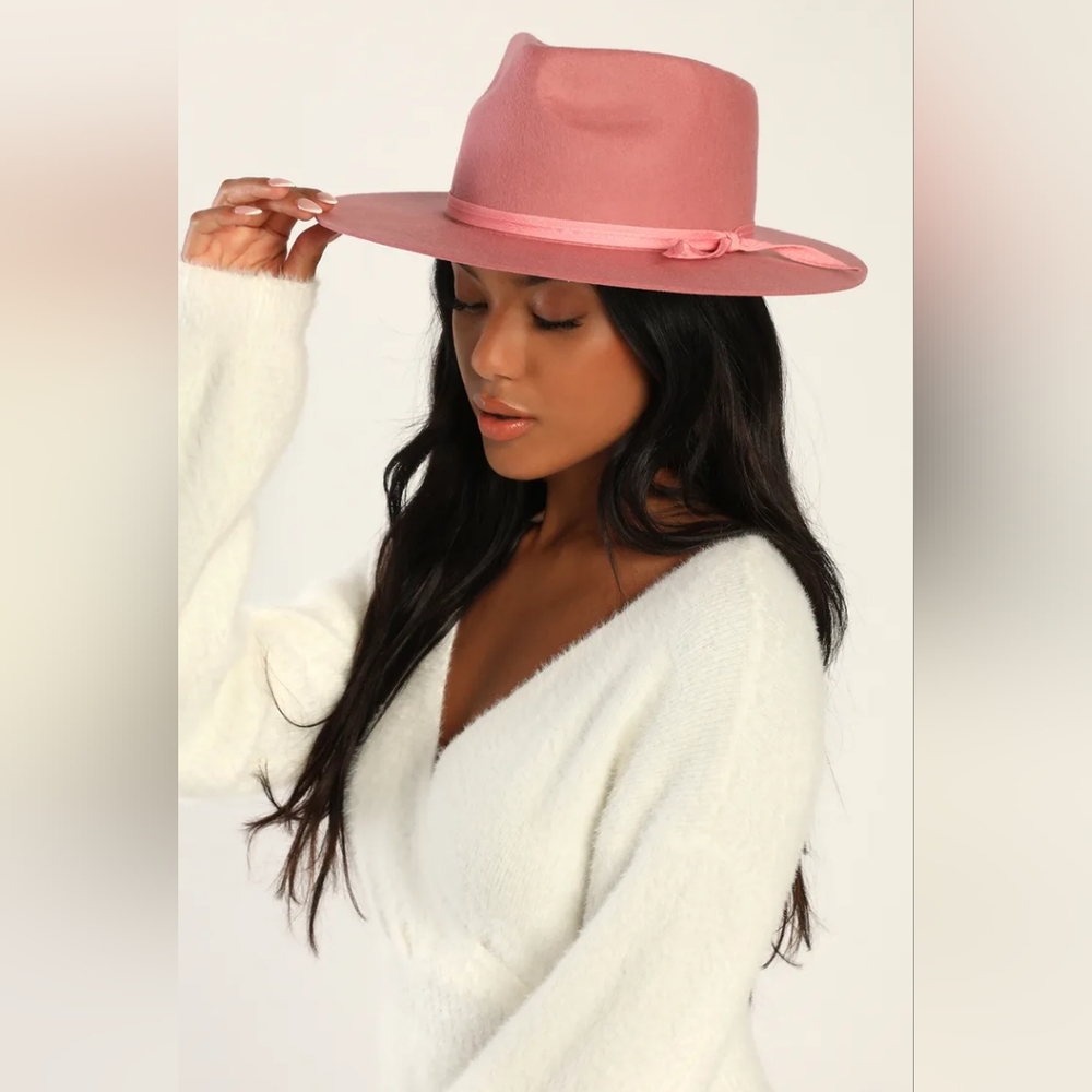 Zulu Rose Pink Wool Fedora Hat